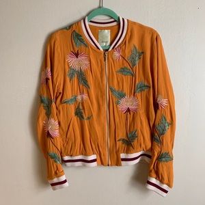 Elevenses Embroidered Bomber Jacket